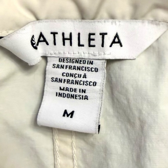 ATHLETA Everyday Anorak Rain Jacket Women’s Size Medium Almond 3294-8 - Picture 2 of 9